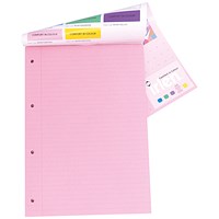 Pukka Pad Comfort in Colour Refill Pad, A4, Ruled, 100 Pages, Pink, Pack of 6