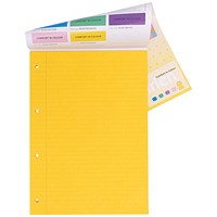 Pukka Pad Comfort in Colour Refill Pad, A4, Ruled, 100 Pages, Yellow, Pack of 6