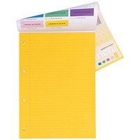 Pukka Pad Comfort in Colour Refill Pad, A4, Ruled, 100 Pages, Yellow, Pack of 6