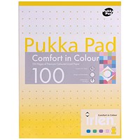 Pukka Pad Comfort in Colour Refill Pad, A4, Ruled, 100 Pages, Yellow, Pack of 6 Pukka Pad Comfort in Colour Refill Pad, A4, Ruled, 100 Pages, Yellow, Pack of 6