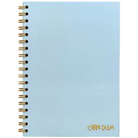 Pukka Pads Carpe Diem Wirebound Notebook, B5, Ruled, 160 Pages, Sky Blue