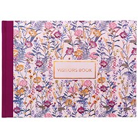 Pukka Pad Bloom Visitors Book, Casebound, 96 Pages, Cream Floral