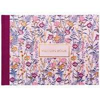 Pukka Pad Bloom Visitors Book, Casebound, 96 Pages, Cream Floral