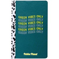 Pukka Planet Green Vibes Soft Cover Notepad, 210x130mm, Ruled, 192 Pages, Green