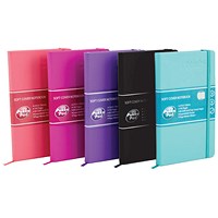 Pukka Pad Signature Soft Cover Casebound Notebook, A5, Ruled, 192 Pages, Assorted, Pack of 5