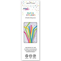 Pukka Party Flexible Drinking Straws, Assorted, Pack of 24 Pukka Party Flexible Drinking Straws, Assorted, Pack of 24