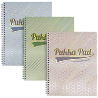 Pukka Pad Haze Jotta Wirebound Notebook, A4+, Ruled, 200 Pages, Assorted, Pack of 3 Pukka Pad Haze Jotta Wirebound Notebook, A4+, Ruled, 200 Pages, Assorted, Pack of 3