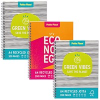 Pukka Pad Pukka Planet Jotta Wirebound Notebook, A4, Assorted, Pack of 3