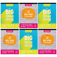 Pukka Pad Pukka Planet Refill Pad, A4, Assorted Pack of 6
