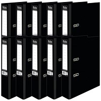 Pukka A4 Lever Arch Files, 75mm Spine, Board, Black, Pack of 10