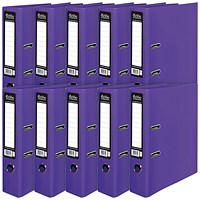 Pukka A4 Lever Arch Files, 75mm Spine, Board, Purple, Pack of 10