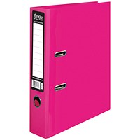 Pukka Brights Lever Arch File A4 Pink (Pack of 10)