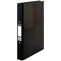 Pukka Brights Ring Binder, A4, 2 O-Ring, 25mm Capacity, Black, Pack of 10 Pukka Brights Ring Binder, A4, 2 O-Ring, 25mm Capacity, Black, Pack of 10