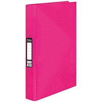 Pukka Brights Ring Binder, A4, 2 O-Ring, 25mm Capacity, Pink, Pack of 10 Pukka Brights Ring Binder, A4, 2 O-Ring, 25mm Capacity, Pink, Pack of 10