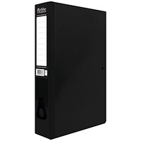 Pukka Brights Box File, 75mm Spine, Foolscap, Black, Pack of 10