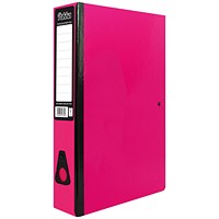 Pukka Brights Box File, Foolscap, Pink, Pack of 10