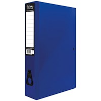 Pukka Brights Box File, 75mm Spine, Foolscap, Navy, Pack of 10