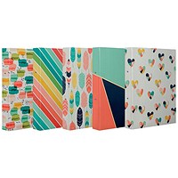 Pukka Fasion Ring Binder, A4, 2 D-Ring, 25mm Capacity, Assorted, Pack of 10
