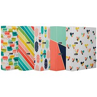 Pukka A4 Fashion Lever Arch Files, 75mm Spine, Assorted, Pack of 10