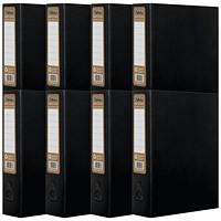 Pukka Recycled Box File, Foolscap, Black, Pack of 8