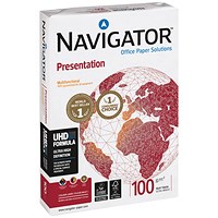 Navigator A3 Presentation Paper, White, 100gsm, Ream (500 Sheets)