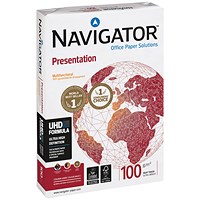 Navigator A3 High Quality Presentation Paper, White, 100gsm, Ream (500 Sheets)