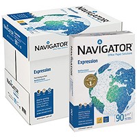 Navigator A4 Expression Paper, White, 90gsm, Box (5 x 500 Sheets) Navigator A4 Expression Paper, White, 90gsm, Box (5 x 500 Sheets)