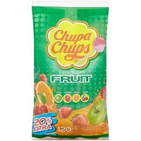 Chupa Chups Fruit Refill Bag 20 Percent Extra (Pack of 120)