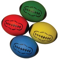 Soft Foam Rugby Balls Team Colours (Pack of 4)