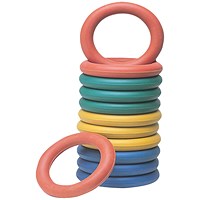 Rubber Quoits Assorted (Pack of 12)