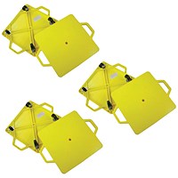Heavy Duty Scooter Board with Handles and Non-Marking Wheels (Pack of 6)
