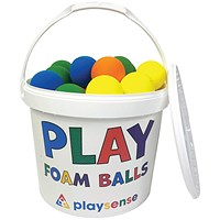 Playsense Lightweight Foam Balls Supplied in a Tub 7cm Assorted (Pack of 48)