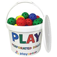 Playsense Perforated Ball Supplied in a Tub Assorted 7cm (Pack of 48)