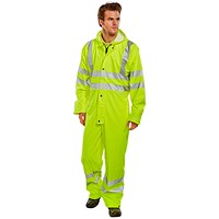 Beeswift Super B-Dri Breathable Coveralls, Saturn Yellow, 4XL