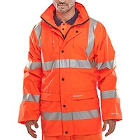 Beeswift Super B-Dri Breathable Jacket, Orange, 3XL