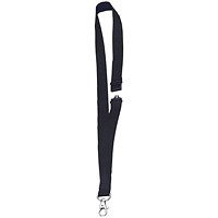 Announce Textile Necklace, 400mm, Black, Pack of 10