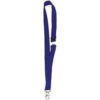 Announce Textile Necklace, 400mm, Blue, Pack of 10