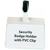 Announce Security Name Badge, 60x90mm, Pack of 25
