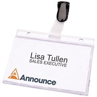 Announce Security Pass Holder, 60x90mm, Pack of 25