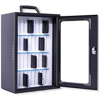 Pavo Smartphone Steel Cabinet 36 Phone Capacity Dark Grey DF70801