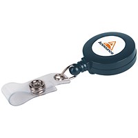 Announce Badge Reel, 660mm, Charcoal, Pack of 10