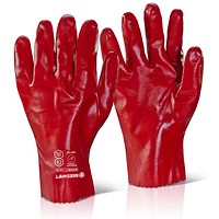 Beeswift PVC Gauntlet, Red, 11”