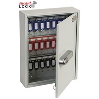 Phoenix Commercial 42 Hook Key Cabinet, Net Code Electronic Lock.