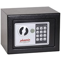 Phoenix Compact Home Office Security Safe, Black, Electronic Lock