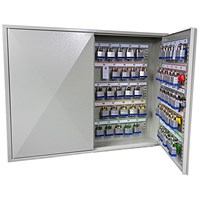 Phoenix Deep Plus & Padlock 100 Hook Key Cabinet, Key Lock