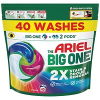 Ariel Big One Laundry Pods Colour x40 Pods Pack of 2