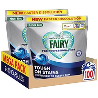 Fairy Professional Non Biological Liquid Pods 50x2 Pack of 100