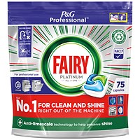 Fairy Platinum Dishwasher Tablets, Lemon, Pack of 75