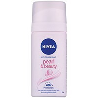 Nivea Pearl and Beauty Anti-Perspirant Mini Spray Pearl Extract/Avocado Oil 35ml (Pack of 8)
