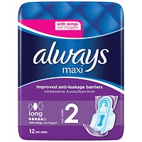 Always Sensitive Long Ultra Sanitary Pads With Wings, Pack of 96